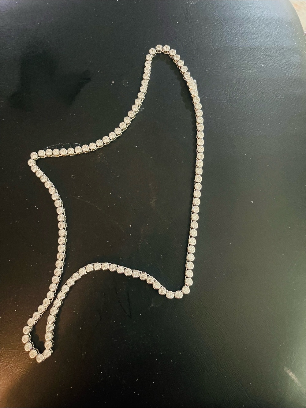⚜️Sterling Forever Helene Bezel CZ Necklace 20” - Picture 3 of 3